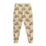 Panda Firefighter And Cat Pattern Print Jogger Pants