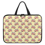 Panda Firefighter And Cat Pattern Print Laptop Sleeve With Handle