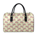 Panda Firefighter And Cat Pattern Print Leather Duffel Bag