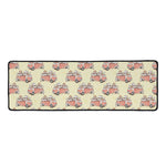 Panda Firefighter And Cat Pattern Print Long Kitchen Mat