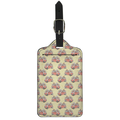 Panda Firefighter And Cat Pattern Print Luggage Tag