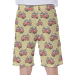 Panda Firefighter And Cat Pattern Print Men's Beach Shorts