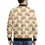 Panda Firefighter And Cat Pattern Print Men's Bomber Jacket