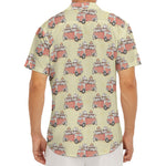 Panda Firefighter And Cat Pattern Print Men's Deep V-Neck Shirt