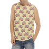 Panda Firefighter And Cat Pattern Print Men's Fitness Tank Top