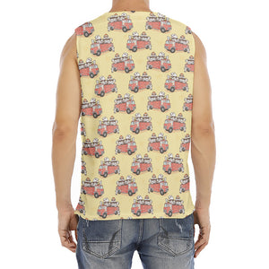 Panda Firefighter And Cat Pattern Print Men's Fitness Tank Top