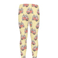 Panda Firefighter And Cat Pattern Print Men's Leggings