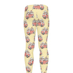 Panda Firefighter And Cat Pattern Print Men's leggings