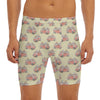 Panda Firefighter And Cat Pattern Print Men's Long Boxer Briefs