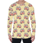 Panda Firefighter And Cat Pattern Print Men's Long Sleeve T-Shirt