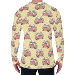 Panda Firefighter And Cat Pattern Print Men's Long Sleeve T-Shirt