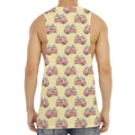 Panda Firefighter And Cat Pattern Print Men's Muscle Tank Top