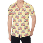 Panda Firefighter And Cat Pattern Print Men's Shirt