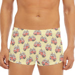 Panda Firefighter And Cat Pattern Print Men's Short Boxer Briefs