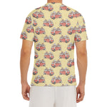 Panda Firefighter And Cat Pattern Print Men's Short Sleeve Rash Guard