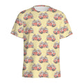 Panda Firefighter And Cat Pattern Print Men's Athletic T-Shirt