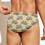 Panda Firefighter And Cat Pattern Print Men's Swim Briefs