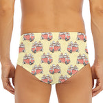Panda Firefighter And Cat Pattern Print Men's Triangle Swim Briefs