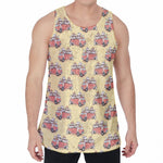 Panda Firefighter And Cat Pattern Print Men's Velvet Tank Top