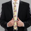Panda Firefighter And Cat Pattern Print Necktie