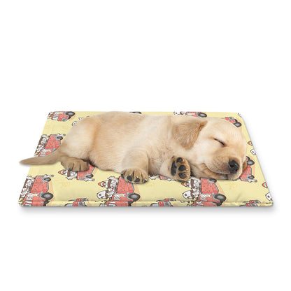 Panda Firefighter And Cat Pattern Print Pet Cooling Mat Cover