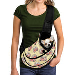 Panda Firefighter And Cat Pattern Print Pet Sling Carrier