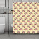 Panda Firefighter And Cat Pattern Print Polyester Shower Curtain
