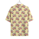 Panda Firefighter And Cat Pattern Print Rayon Hawaiian Shirt