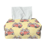 Panda Firefighter And Cat Pattern Print Rectangle Tissue Box Cover