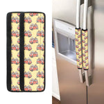Panda Firefighter And Cat Pattern Print Refrigerator Handle Covers