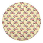 Panda Firefighter And Cat Pattern Print Round Blanket