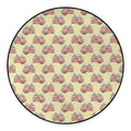 Panda Firefighter And Cat Pattern Print Round Floor Mat
