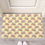 Panda Firefighter And Cat Pattern Print Rubber Doormat