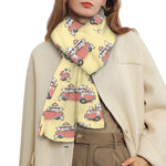 Panda Firefighter And Cat Pattern Print Scarf