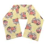 Panda Firefighter And Cat Pattern Print Scarf
