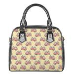 Panda Firefighter And Cat Pattern Print Shoulder Handbag
