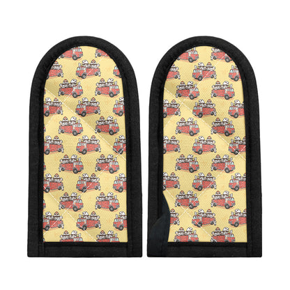 Panda Firefighter And Cat Pattern Print Skillet Handle Cover