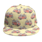 Panda Firefighter And Cat Pattern Print Snapback Cap