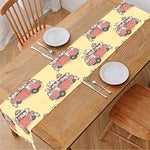 Panda Firefighter And Cat Pattern Print Table Runner