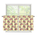 Panda Firefighter And Cat Pattern Print Tier Curtains