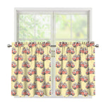 Panda Firefighter And Cat Pattern Print Tier Curtains