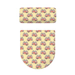 Panda Firefighter And Cat Pattern Print Toilet Lid And Tank Cover Set