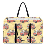 Panda Firefighter And Cat Pattern Print Utility Tote Bag