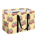 Panda Firefighter And Cat Pattern Print Utility Tote Bag