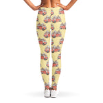 Panda Firefighter And Cat Pattern Print Women's Leggings