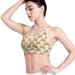 Panda Firefighter And Cat Pattern Print Women's Sports Bra