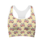 Panda Firefighter And Cat Pattern Print Women's Sports Bra