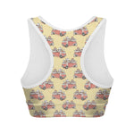 Panda Firefighter And Cat Pattern Print Women's Sports Bra