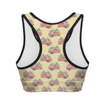 Panda Firefighter And Cat Pattern Print Women's Sports Bra