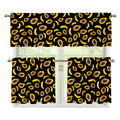 Papaya And Banana Pattern Print 3 Piece Kitchen Curtains